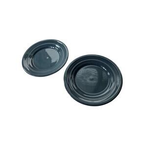 GIBSON Elite Blue Barberware Stoneware Textured 8.25" Salad Plates Set of 2